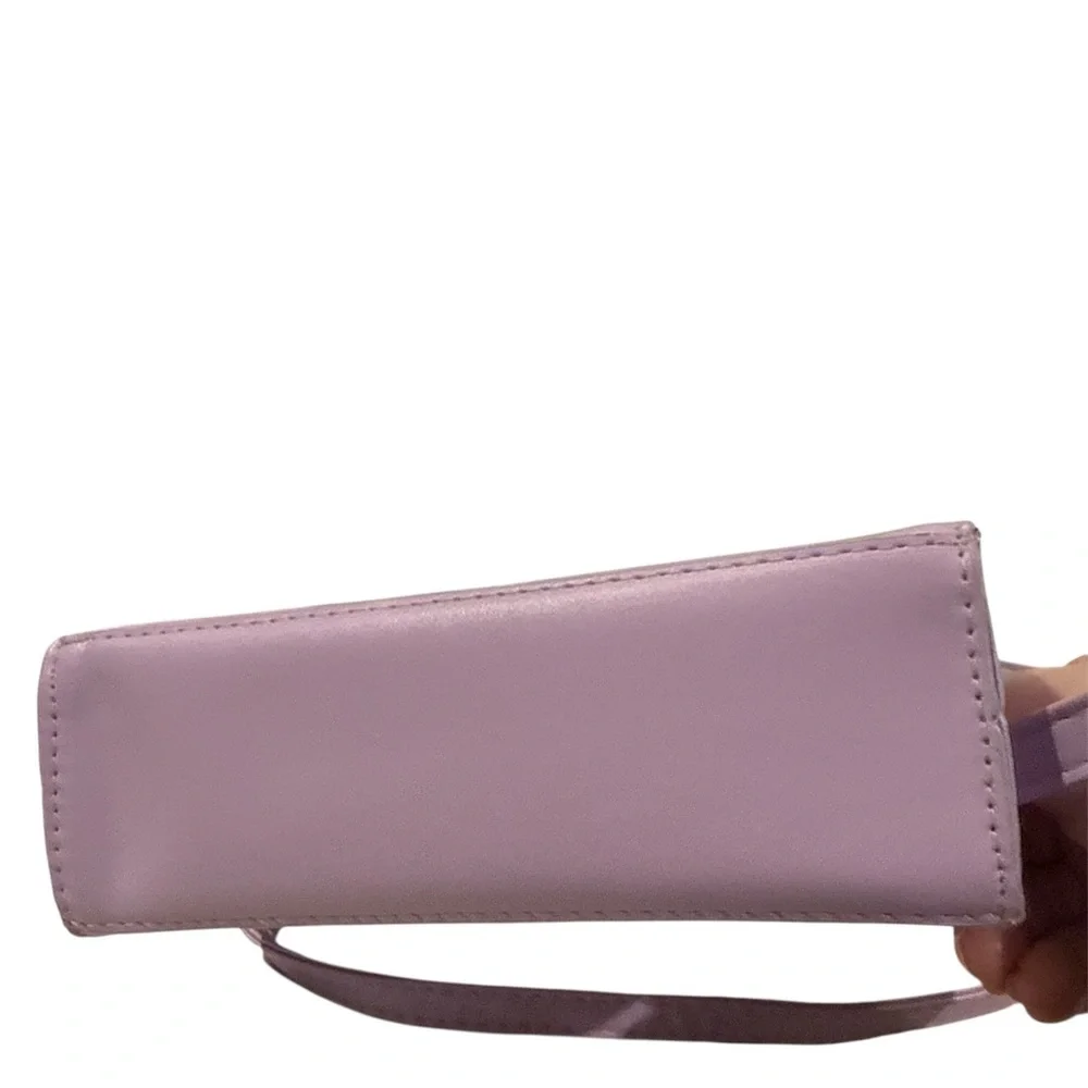 Lavender Women's Top-Handle Satchel Handbag - Unbranded w/owl charm - Picture 3 of 4